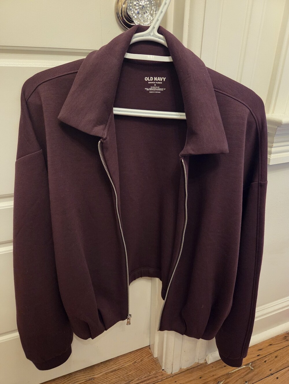 Old Navy Women's Plum Zip Bomber Jacket